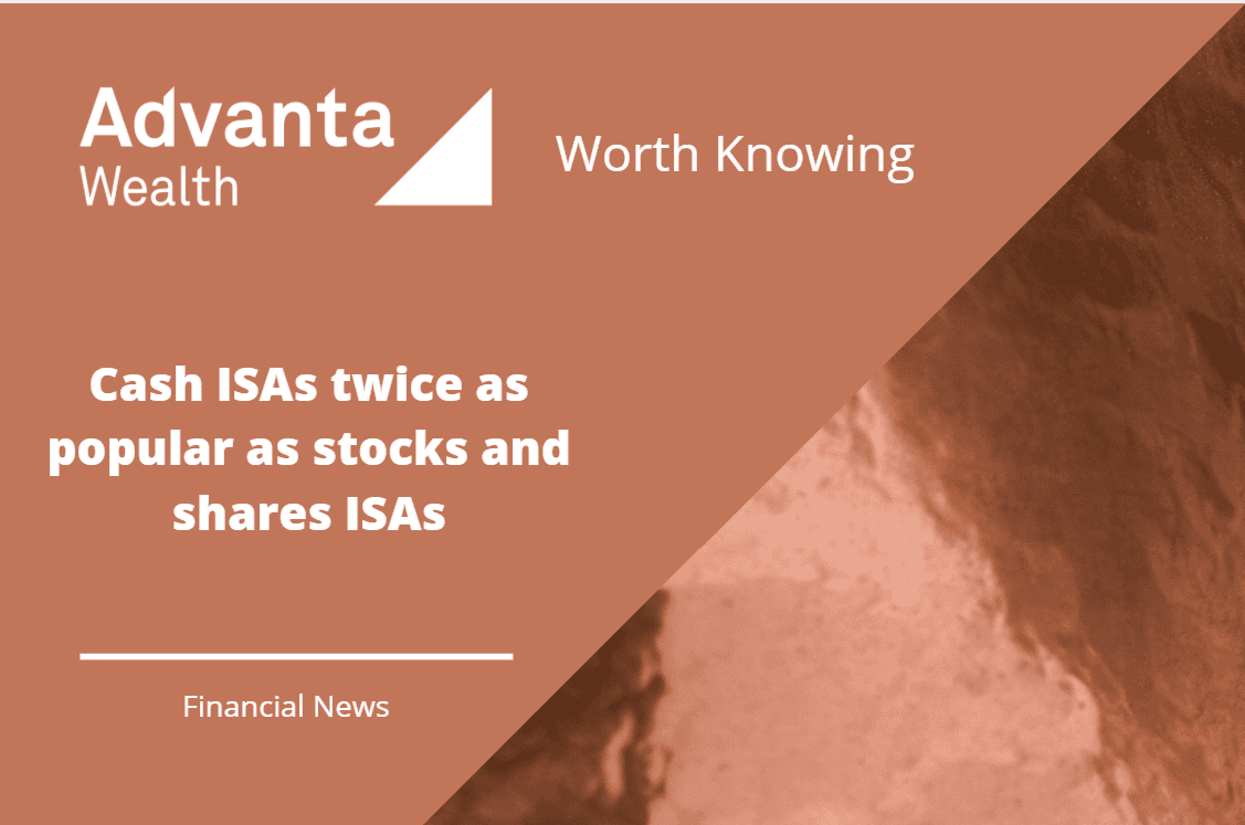 Cash ISAs twice as popular as stocks and shares ISAs